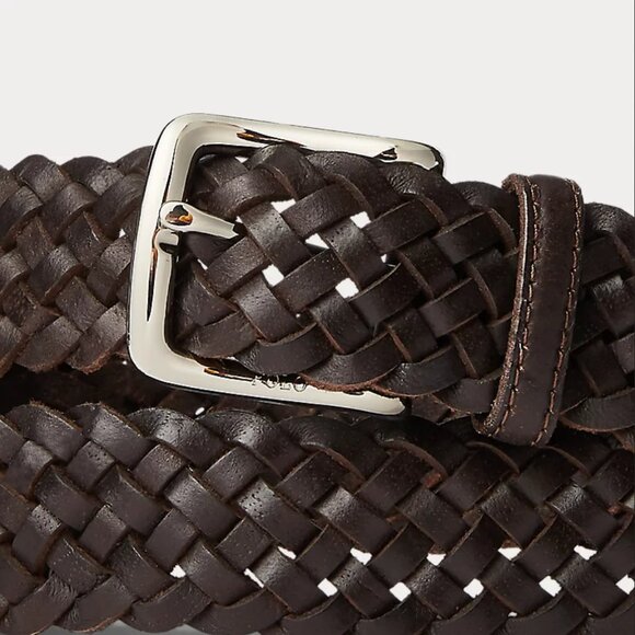 Polo Ralph Lauren Braided Vachetta Leather Belt - Picture 2 of 3